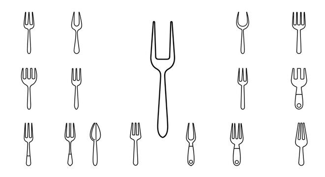 Collection of various fork utensils.