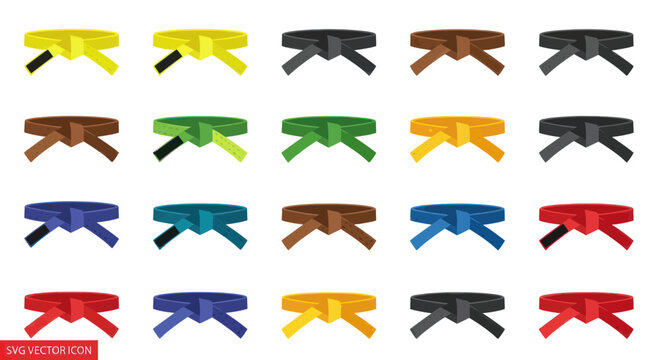 Martial Arts Belts Collection - Karate, Judo, Taekwondo Ranking Colors