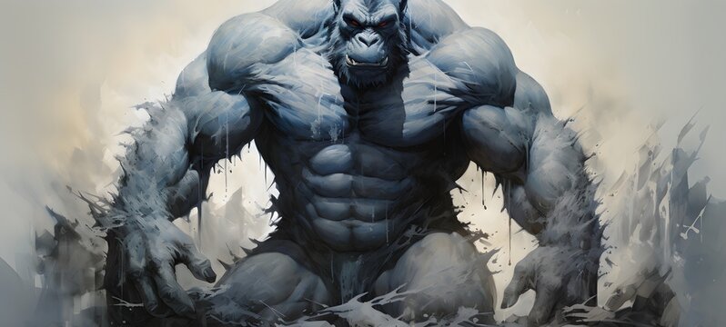 demonic gorilla humanidad full bod,generative AI
