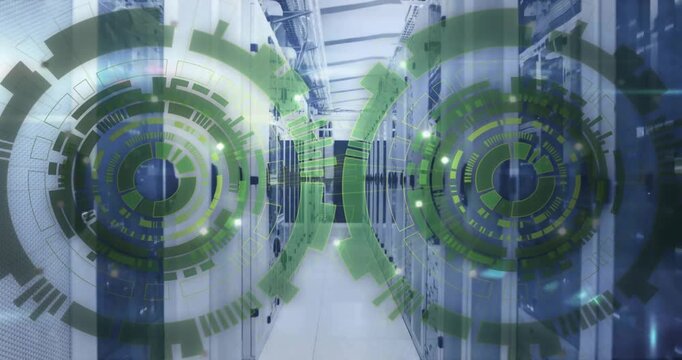 Animation of scopes with data processing over computer servers