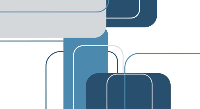 Geometric Shapes with Rounded Corners Design.