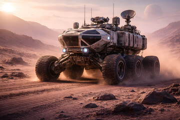Fototapeta premium space road vehicle