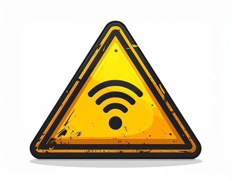 Warning Triangle WiFi Alert Icon