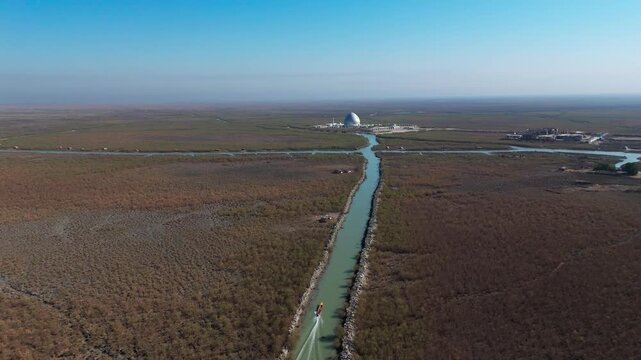 The Al-Jubaysh Marshes, located in Dhi Qar, Iraq, are part of the Mesopotamian marshlands, one of the world's largest wetland ecosystems. Known for their rich biodiversity, these marshes are home to u