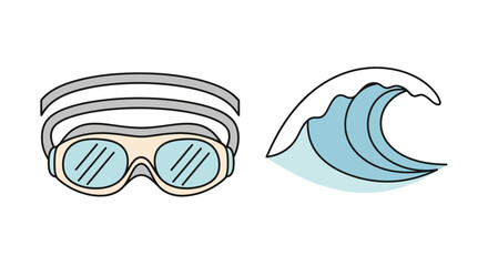 Swim Goggles for Ocean Swimming. © Gagah