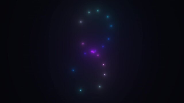 Quantum Qubit Superposition Glowing Spherical Matrix 4K Cinematic Video Background