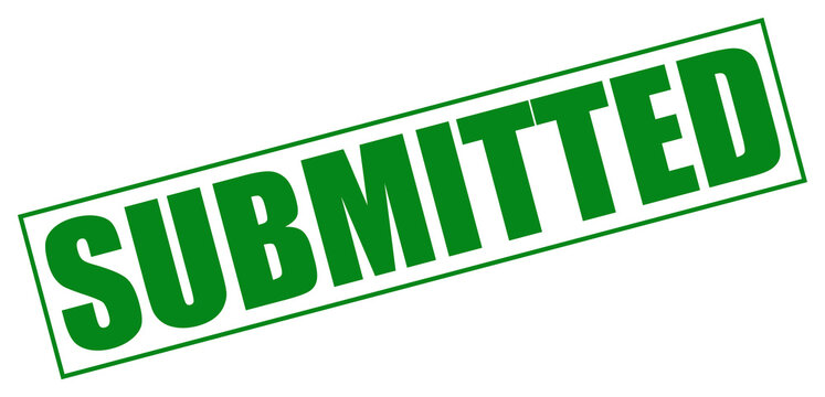 Green three dimensional submit button with bold white text isolated on transparent background for web design forms 