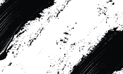 Naklejka premium Abstract black grunge texture of black paint. A layer for use in design. Vector brush grunge texture. design brush strokes. Overlay texture. Faded black-white dyed paper texture. Sketch grunge design.