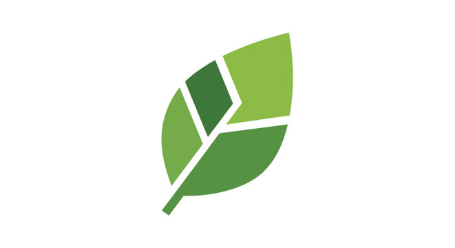 Green leaf eco symbol icon.