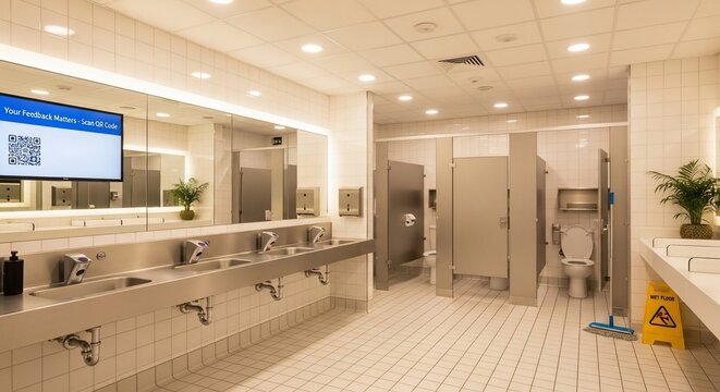 Public restroom interior