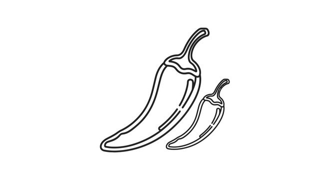 Two chili peppers in a line.