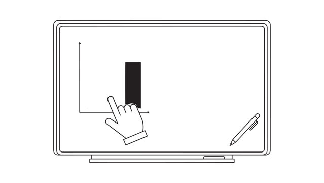 Interactive Whiteboard with Touch Pen and Marker for Educational and Business Use.