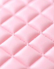 Fototapeta premium Soft Pink Quilted Fabric Texture with Diamond Pattern Stitching.