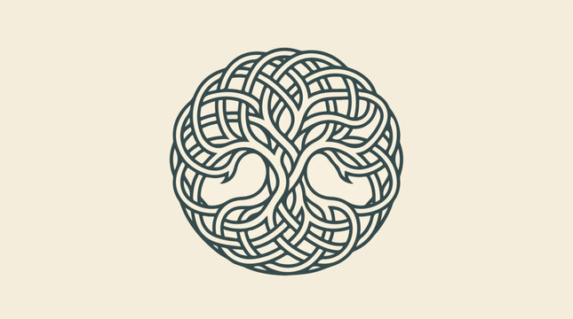 Celtic knotwork tree design.