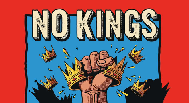 Fist with crowns falling off.
