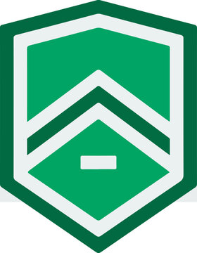 Green Shield Icon Graphic.