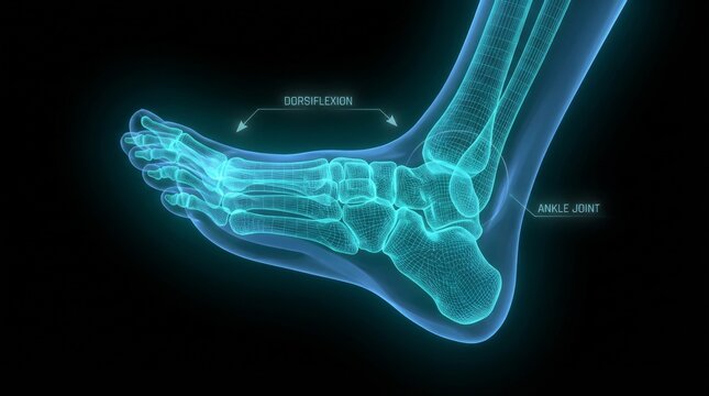 Ankle bone xray medical scan.