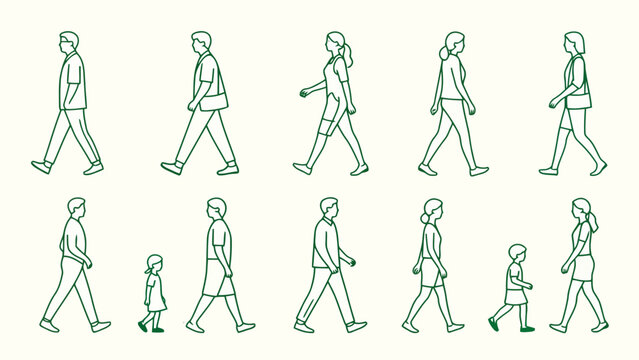 Seamless pattern depicting the stages of human evolution from ape to man in light green for educational biology graphics science concepts and unique textiles.