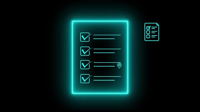  Digital Checklist and Compliance Management Concept with Document Icons for Quality Control and Business Process Automation.