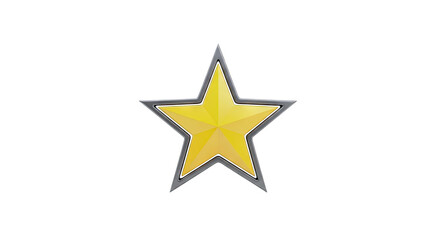 Fototapeta premium Golden Star with Silver Border
