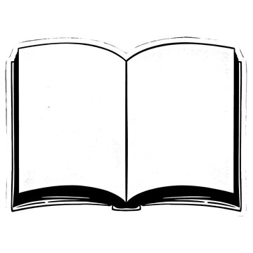 Blank open book, sketchbook, journal, study guide, writing pad, reading material, educational tool, creative.