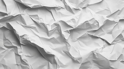 Fototapeta premium Abstract grayscale crumpled texture background with wrinkled paper effect for design and digital art