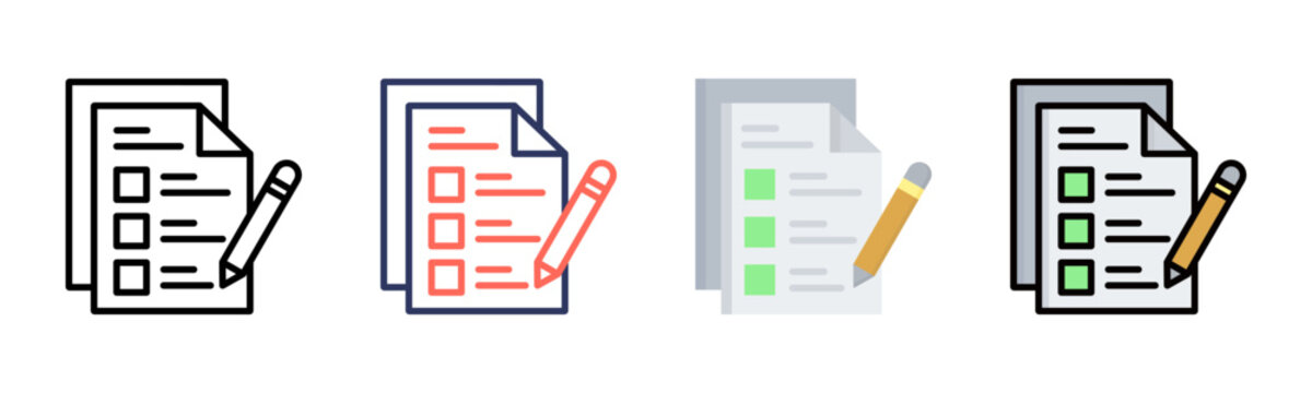 Form icon sheet multiple style collection