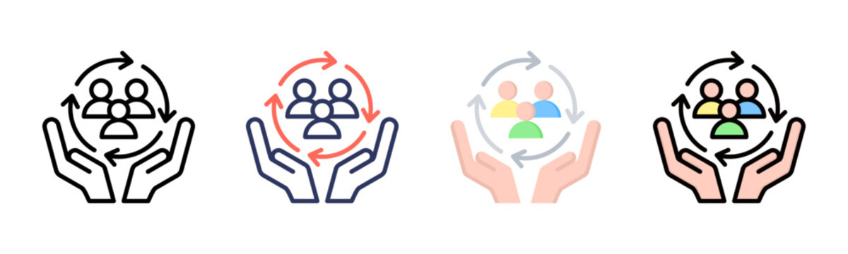 Retention icon sheet multiple style collection