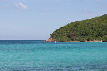 Fototapeta premium Summer time, Beautiful sea with blue sky