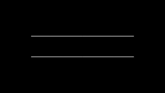 brust line lower third animation with alpha channel, for text and title, ornamental divider motifs. Decorative divider for wedding and anniversary