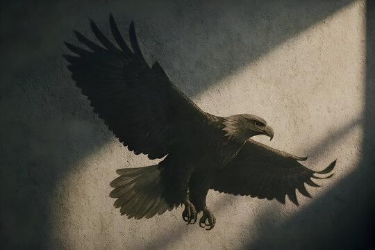Majestic Eagle in Flight, Symbol of Freedom and Power