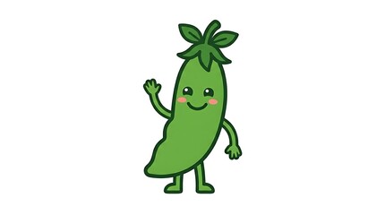 Fototapeta premium Cartoon Pickle Character Illustration.