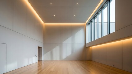 Obraz premium Spacious modern room with clean lines and bright natural illumination
