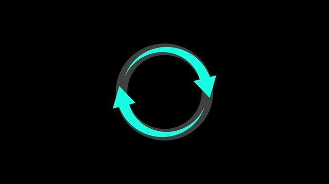 Refresh Reload Sync Arrows Loop Animation Seamless Loop Update Cycle Icon Technology Motion Graphics
