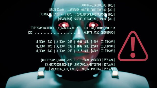 AI robot cyber attack warning code
