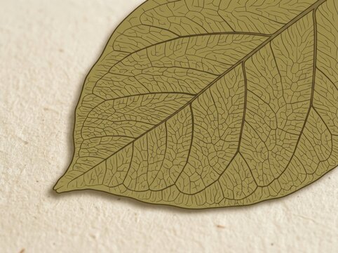 Minimal organic leaf vein pattern illustration