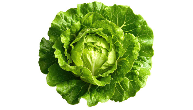 Fresh vibrant butter lettuce head showcasing intricate leaf patterns against a solid black backdrop in studio lighting