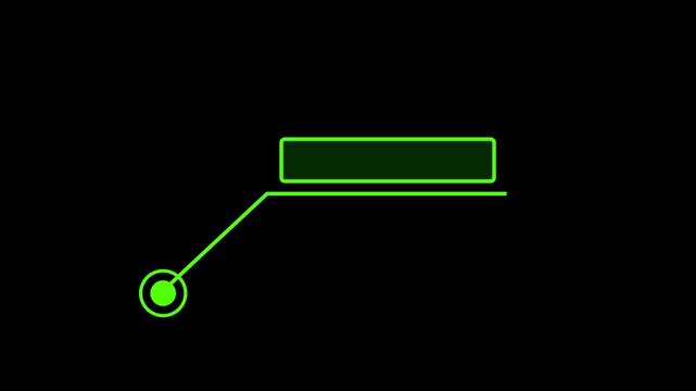 HUD elements with blank text animation. Simple HUD elements rectangle frame lines motion graphics. call out interface element 4k video footage.
