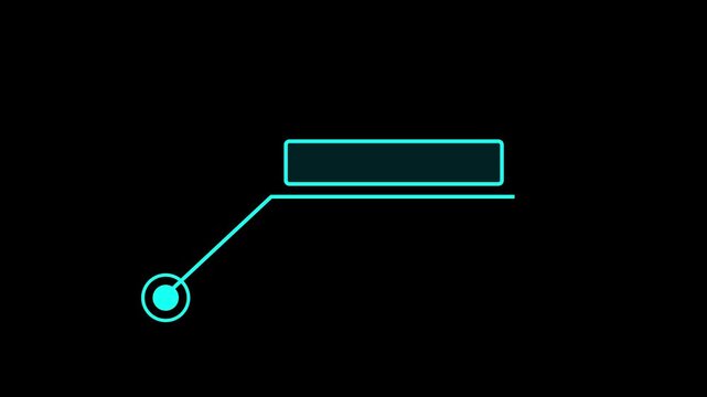 HUD elements with blank text animation. Simple HUD elements rectangle frame lines motion graphics. call out interface element 4k video footage.