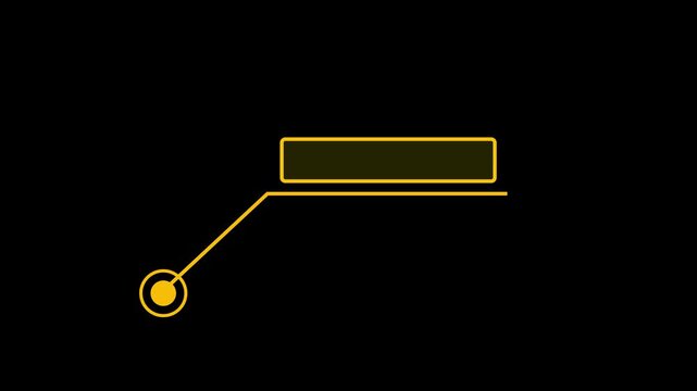 HUD elements with blank text animation. Simple HUD elements rectangle frame lines motion graphics. call out interface element 4k video footage.