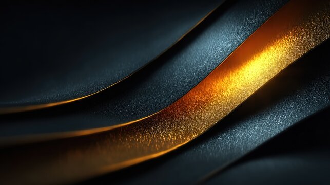 Luxury Black and Gold Wavy Abstract Background, Premium Metallic Texture Design