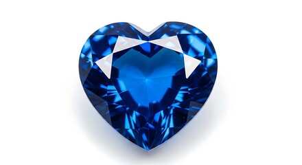 Fototapeta premium Large blue heart shaped diamond gemstone heart-shaped