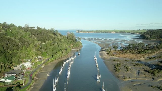 Wharf with Rangitoto in Background