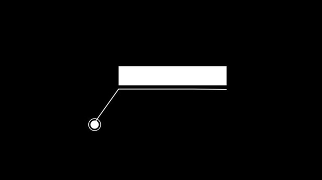 HUD elements with blank text animation. Simple HUD elements rectangle frame lines motion graphics. call out interface element 4k video footage.