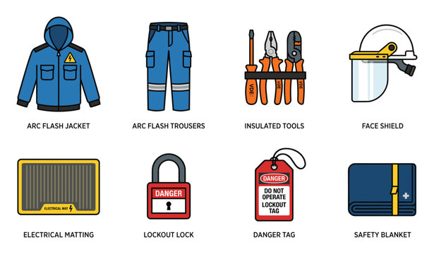 Industrial Safety Equipment Collection: Arc Flash Gear, Tools, Lockout, and PPE
