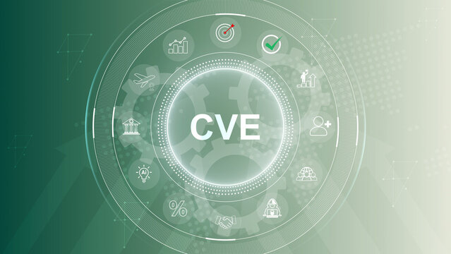 CVE acronym. Common vulnerabilities and exposures concept, business, modern technology, internet and social media icons. Motion graphics of icon symbol background