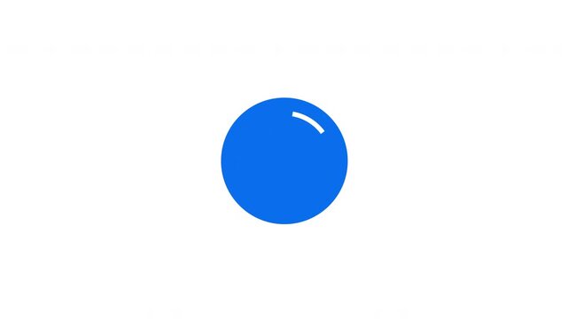 Animated 4K flat style blue circle check mark and X icon on white background, morphing approval and rejection symbols for UI, app, and explainer videos
