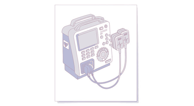 Electrical Testing Equipment with Plugs and Cables - Vector Illustration