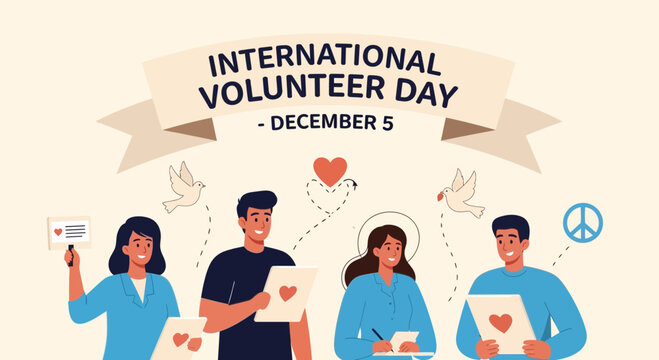 International Volunteer Day December 5 - People Helping Together