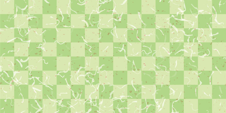 Light Green Japanese Style Checkered Pattern Background